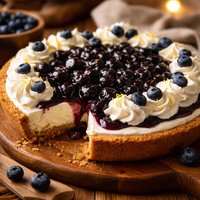 Blueberry Cream Pie No Bake