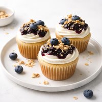 Blueberry Crisp Cupcakes