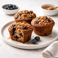 Blueberry Double Bran Muffins