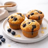 Blueberry Ginger Corn Muffins