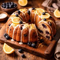 Blueberry Lemon Bundt Cake Egg Free