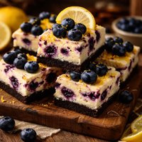 Blueberry Lemon Oreo Cheesecake Bars