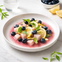 Blueberry Lemonade with Lemon Verbena and Ginger