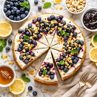 Blueberry Macadamia Cheesecake