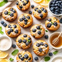 Blueberry Mini Cakes Muffins