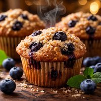 Blueberry Muffins with Streusel Topping Recipe