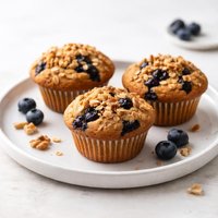 Blueberry Oatmeal Muffins with Walnuts