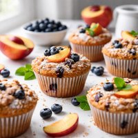 Blueberry Peach Muffins