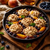 Blueberry Peach Stove Top Dumplings