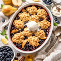 Blueberry Pear Cobbler