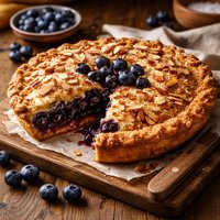 Blueberry Pie with Sweet Almond Crust