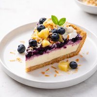 Blueberry Pineapple Pina Colada Pie