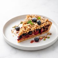 Blueberry Rhubarb Almond Pie