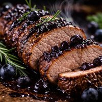 Blueberry Rum Marinated Pork Tenderloin
