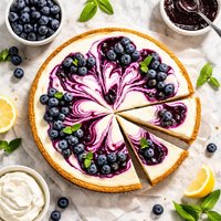 Blueberry Swirl Cheesecake