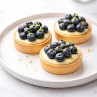 Blueberry Tarts with Meyer Lemon Cream