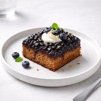 Blueberry Upside Down Ginger Cake