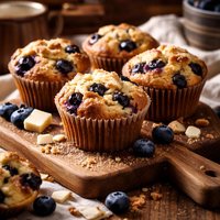 Blueberry White Chocolate Muffins