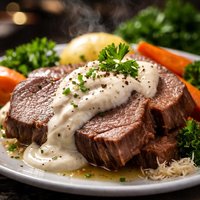 Boiled Beef with Horseradish Sauce Austrian