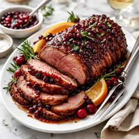 Boneless Leg of Lamb with Cranberry Glaze