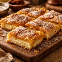 Bougatsa Greek Cream Filled Phyllo Pastries