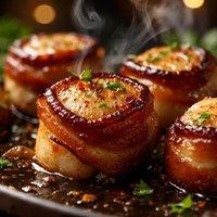 Bourbon Bacon Scallops