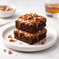 Bourbon Brownies W Praline Icing