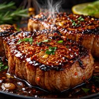 Bourbon Glazed Pork Chops