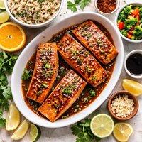 Bourbon Glazed Salmon
