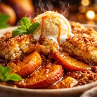 Bourbon Peach Cobbler
