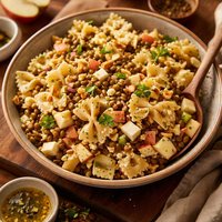 Bow Tie Pasta Salad with Lentil and Apple