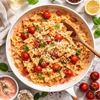 Bow Tie Pasta with Pink Cream Sauce