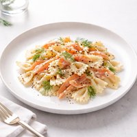Bow Tie Pasta with Smoked Salmon Farfalle Al Salmone Affunicato