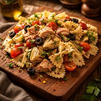 Bow Ties with Tuna and Artichoke Hearts