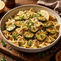 Bow Ties with Zucchini in Lemon Garlic Sauce