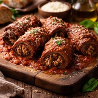 Braciole Stuffed Beef Rolls in Tomato Sauce