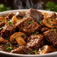 Braised Beef with Mushrooms