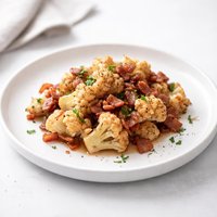Braised Cauliflower with Bacon