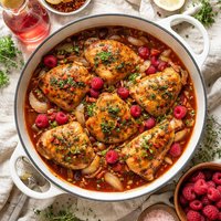Braised Chicken with Raspberry Vinegar