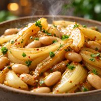 Braised Fennel and White Beans