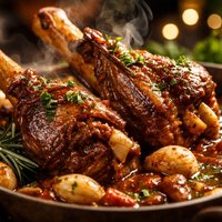 Braised Garlic Lamb Shanks