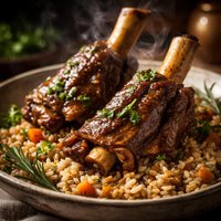 Braised Lamb Shanks with Barley
