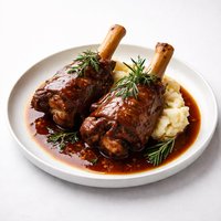 Braised Lamb Shanks with Fresh Rosemary