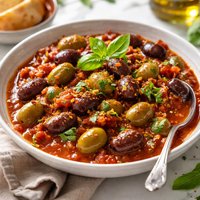 Braised Olives in Tomato Sauce