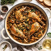 Braised Rabbit with Wild Mushrooms