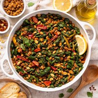 Braised Swiss Chard with Raisins and Pine Nuts