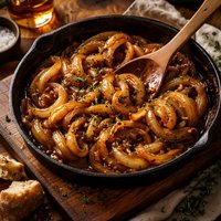 Braised Whiskey Onions