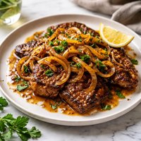 Brandied Calf Liver and Onions