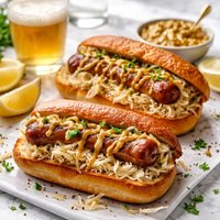Bratwurst and Sauerkraut Sandwiches
