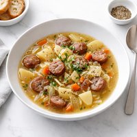 Bratwurst Potato and Cabbage Soup